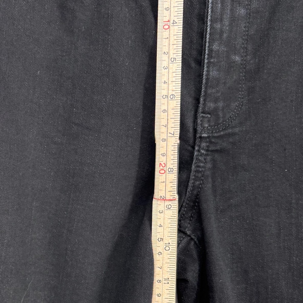 NYDJ Marilyn Straight Leg Jeans Sz 6‎ Black Denim Mid Rise Stretch Slimming Long - Picture 12 of 13